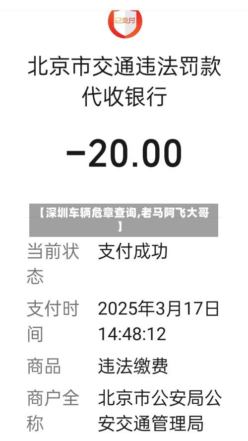 【深圳车辆危章查询,老马阿飞大哥】-第2张图片