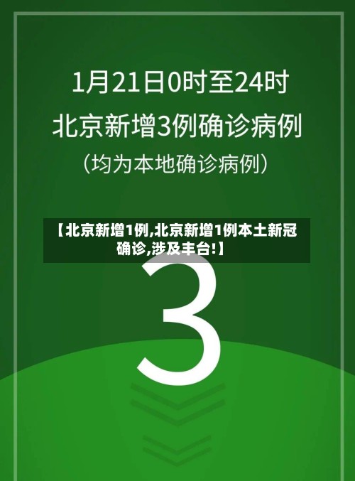 【北京新增1例,北京新增1例本土新冠确诊,涉及丰台!】-第2张图片