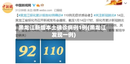 黑龙江新增本土确诊病例1例(黑龙江发现一例)-第3张图片