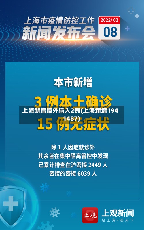 上海新增境外输入2例(上海新增194 1487)