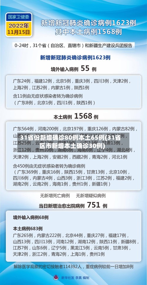 31省份新增确诊80例本土65例(31省区市新增本土确诊30例)-第3张图片