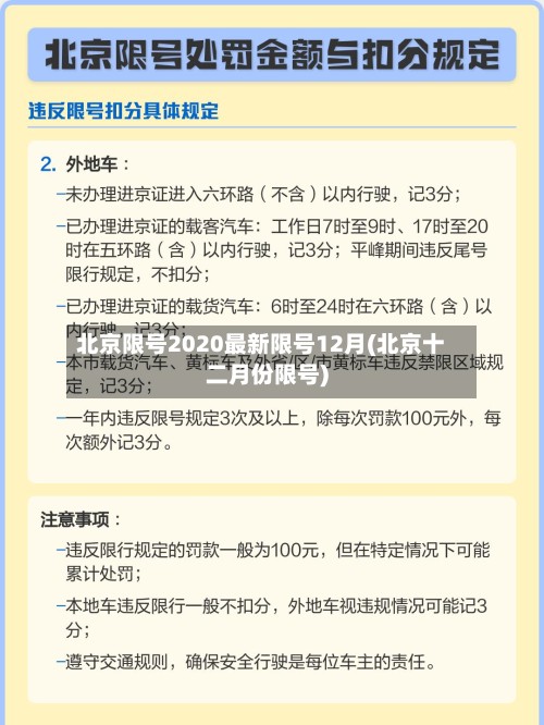 北京限号2020最新限号12月(北京十二月份限号)-第2张图片
