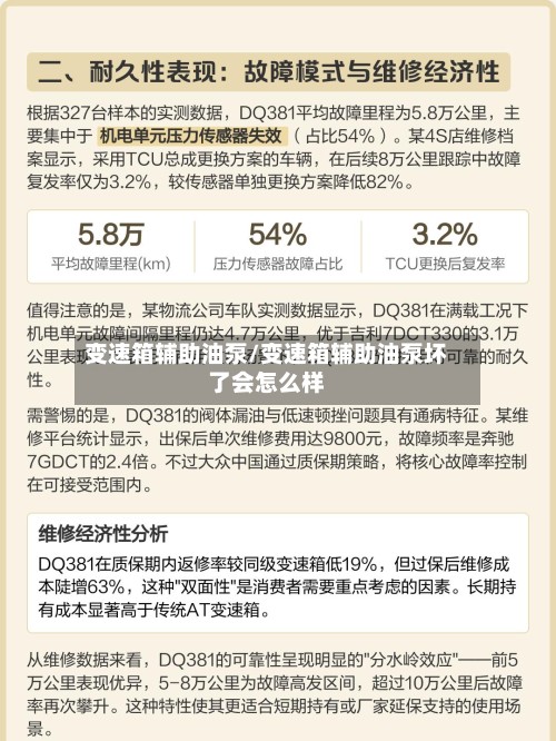 变速箱辅助油泵/变速箱辅助油泵坏了会怎么样