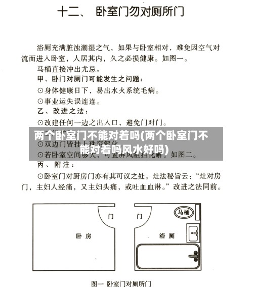 两个卧室门不能对着吗(两个卧室门不能对着吗风水好吗)-第2张图片