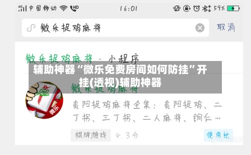 辅助神器“微乐免费房间如何防挂”开挂(透视)辅助神器