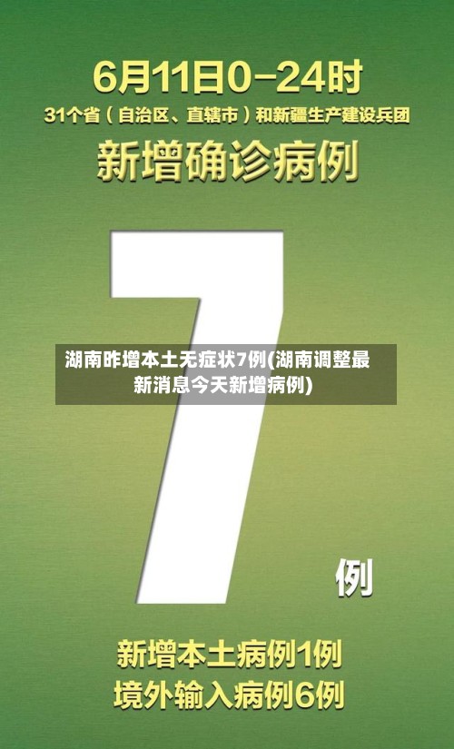 湖南昨增本土无症状7例(湖南调整最新消息今天新增病例)
