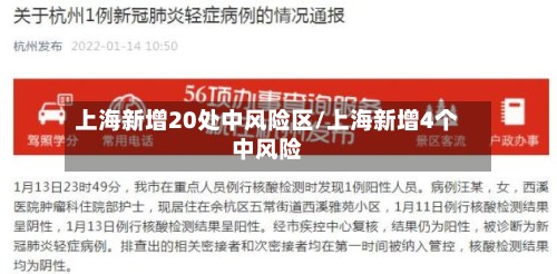 上海新增20处中风险区/上海新增4个中风险-第2张图片